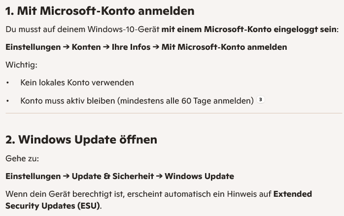 ESU für Windows 10