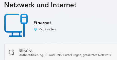 Win 11 Einstellungen